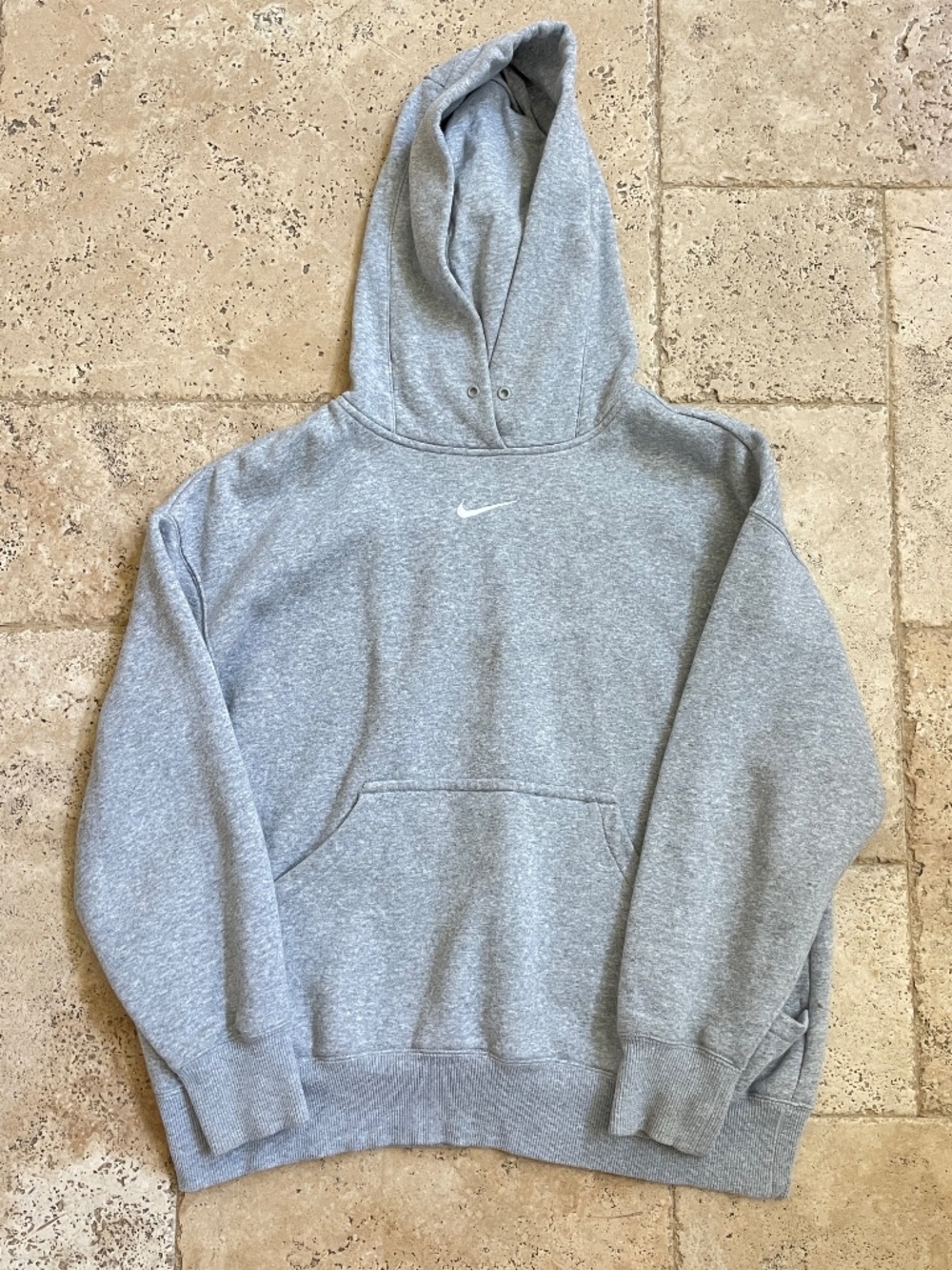 Nike Center Swoosh Hoodie Grey Size Medium